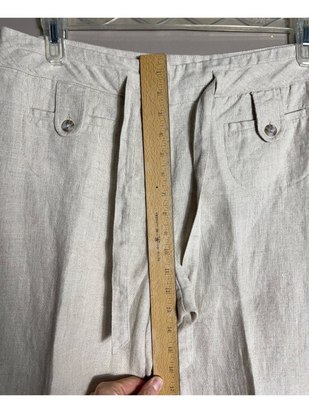 NWT Linen Pants Flax Resort Coastal Vacation Brunch Festival Charter Club Wom 12 - Picture 6 of 16